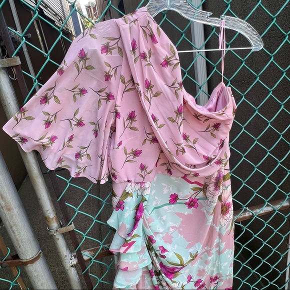 Belle Badgley Mischka Opal Floral One Shoulder Dress - Picture 12 of 14